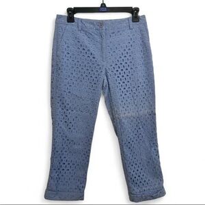 Anne Klein—Light Blue Eyelet Pants